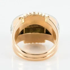 Bague diamants vintage à godrons