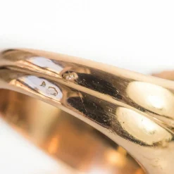 Bague diamants vintage à godrons