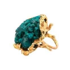 Bague Dioptase Or Jaune (Arlette Mouchet)