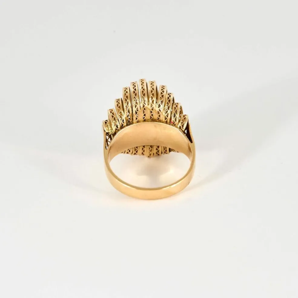Bague Dôme Art Déco or jaune
