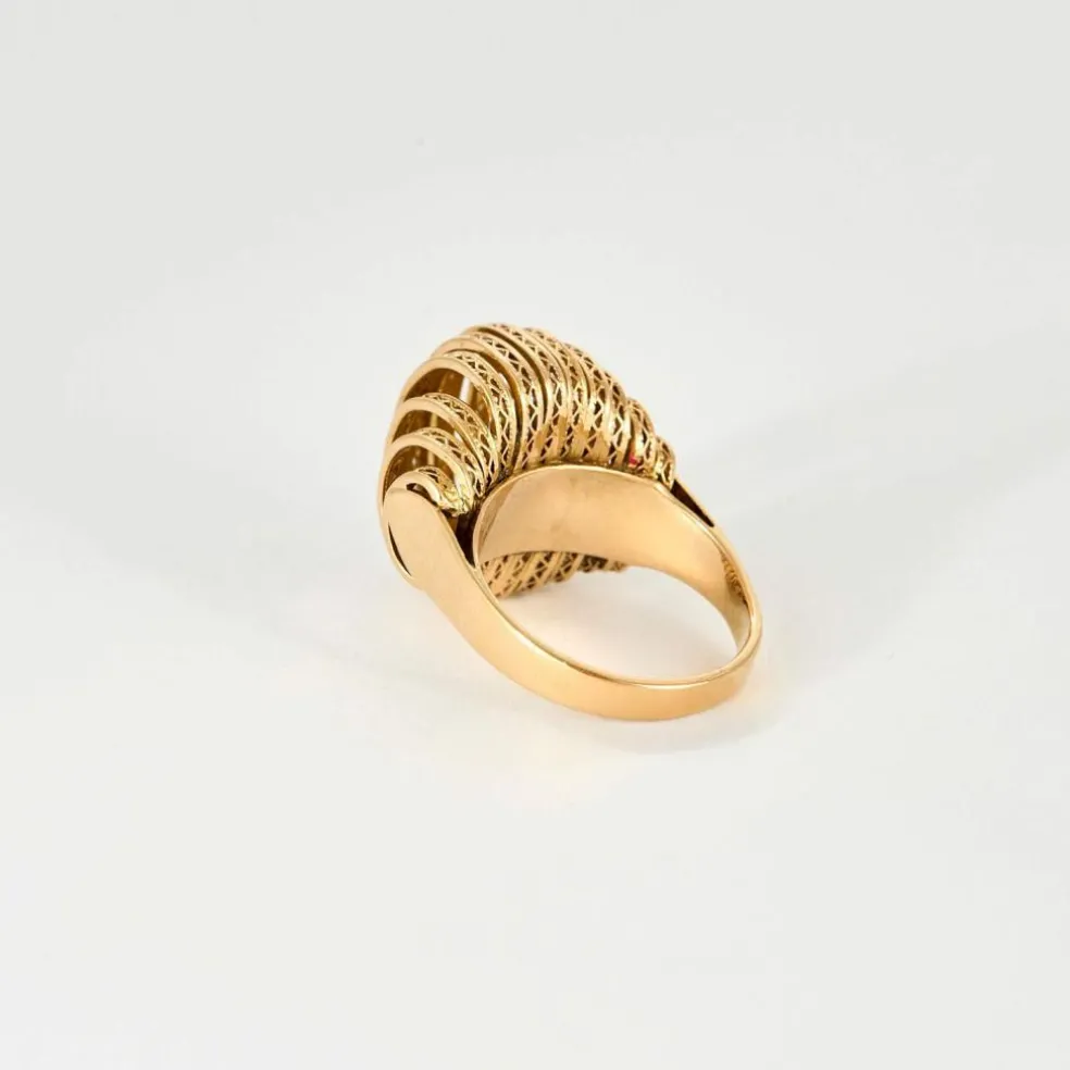 Bague Dôme Art Déco or jaune