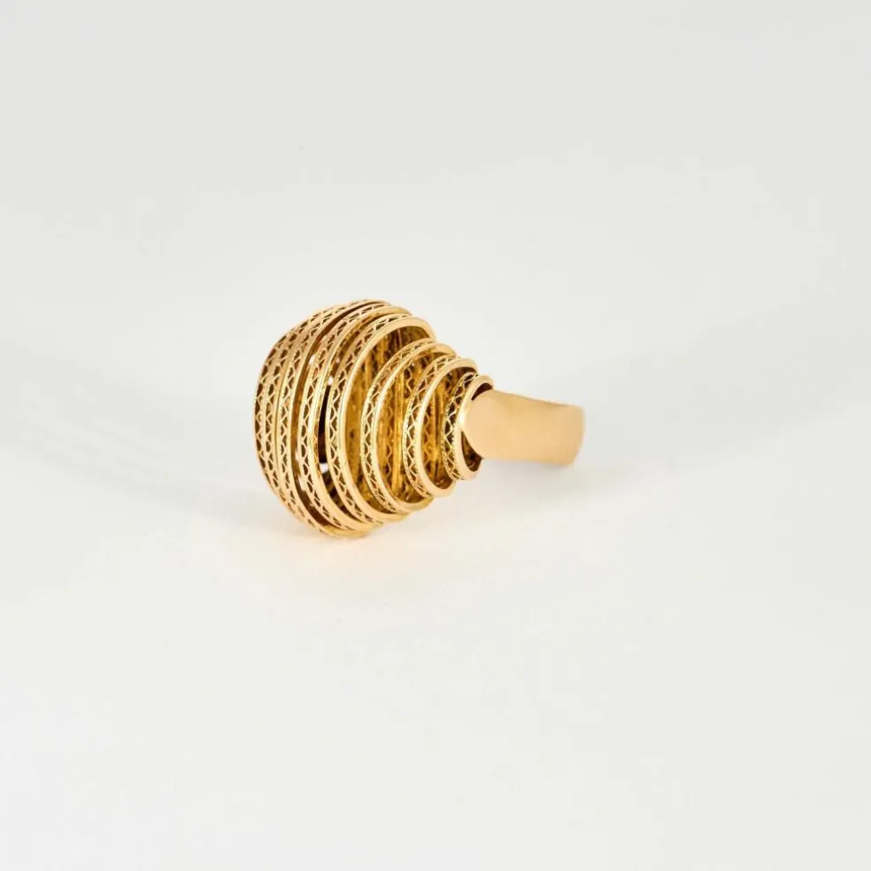 Bague Dôme Art Déco or jaune