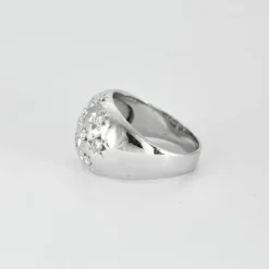 Bague Dôme Constellation Or Blanc et Diamants