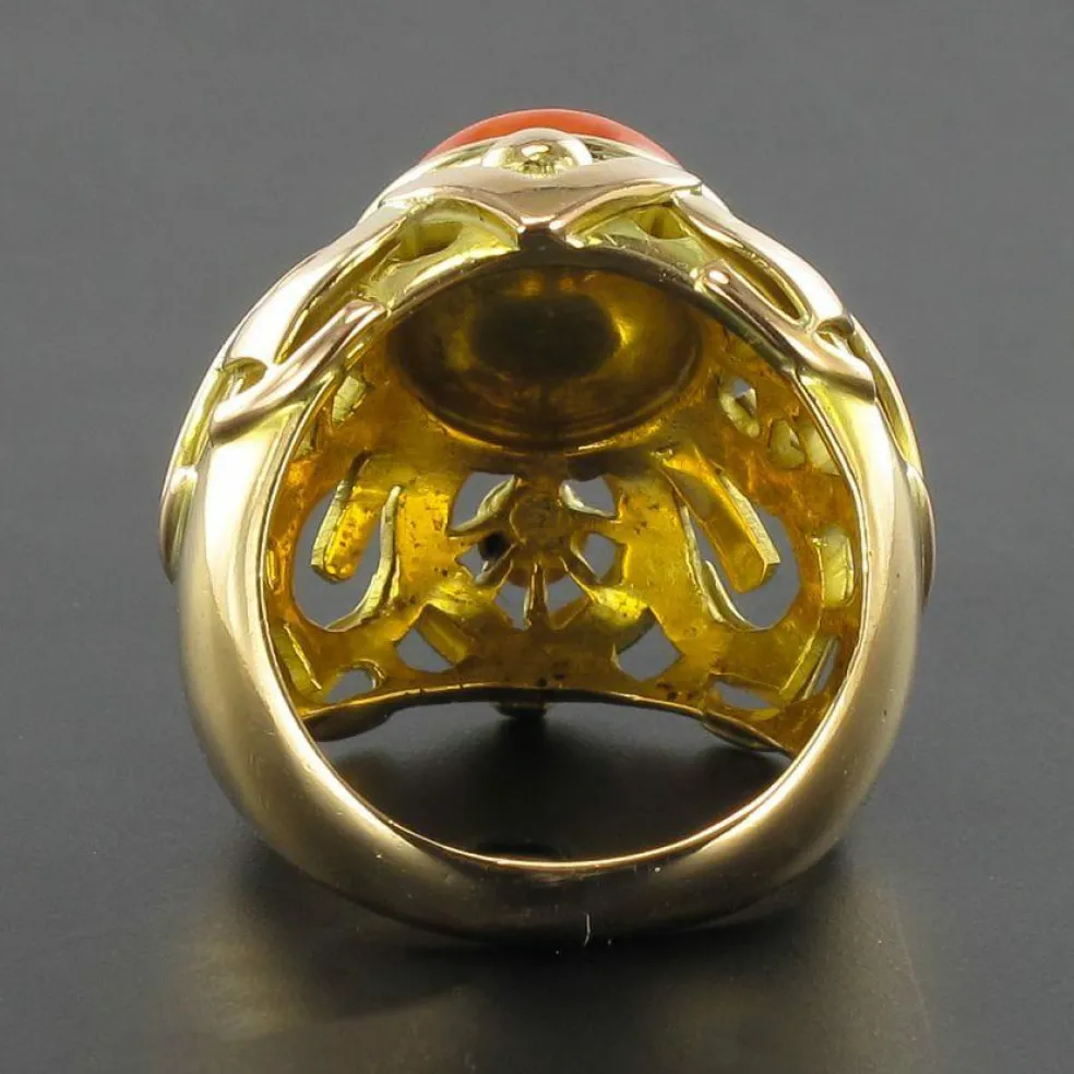 Bague Dôme Corail