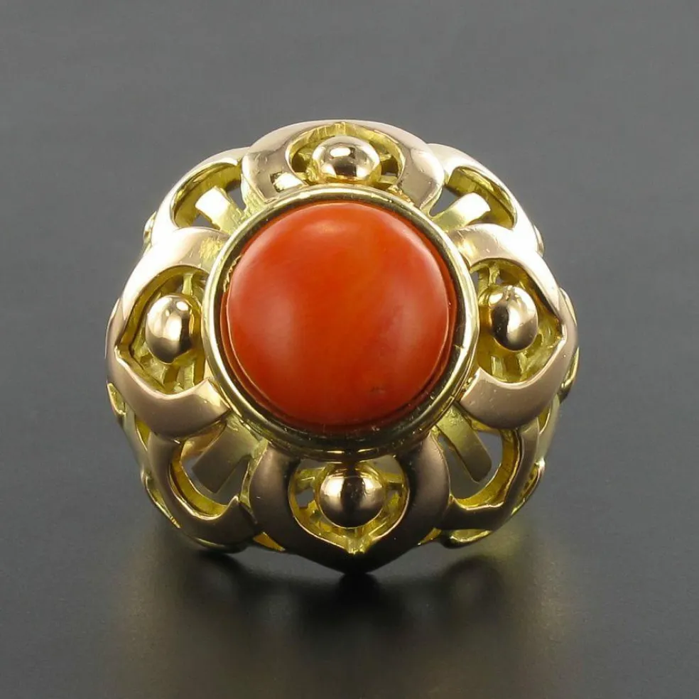 Bague Dôme Corail