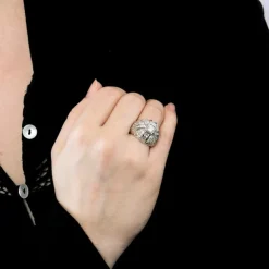 Bague dôme diamants