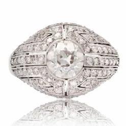 Bague dôme diamants ancienne