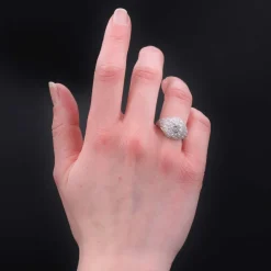Bague dôme diamants ancienne