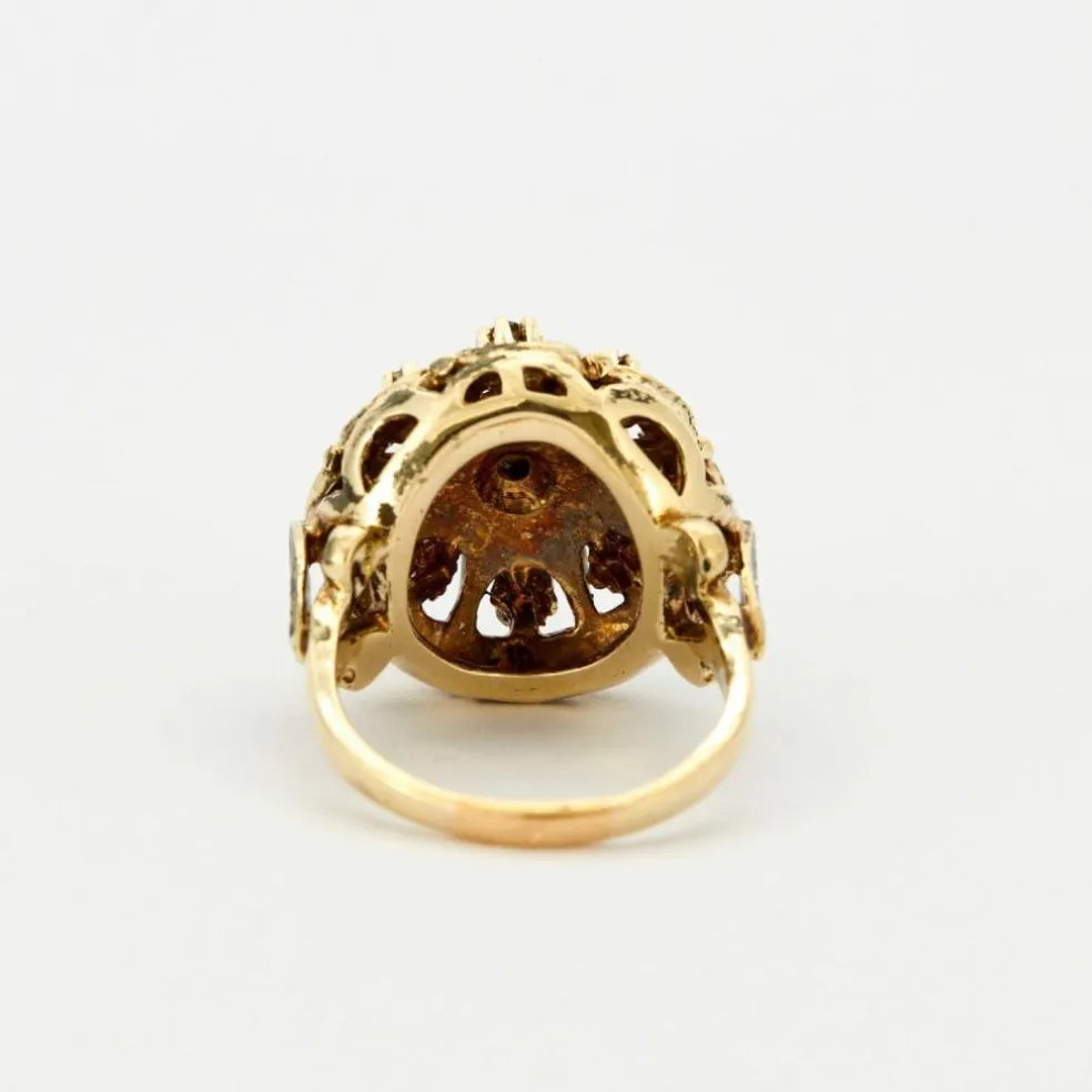 Bague Dôme Diamants Email