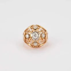 Bague Dôme, diamants, or jaune