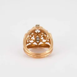 Bague Dôme, diamants, or jaune