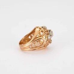 Bague Dôme, diamants, or jaune