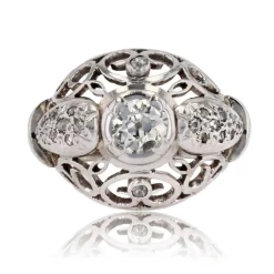 Bague dôme diamants vintage