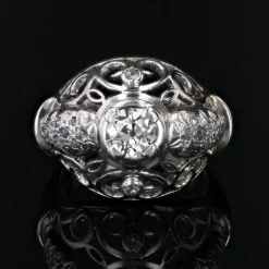 Bague dôme diamants vintage
