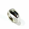 Bague Dôme en or blanc diamant