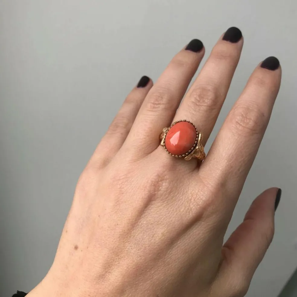 Bague Dôme Or Corail