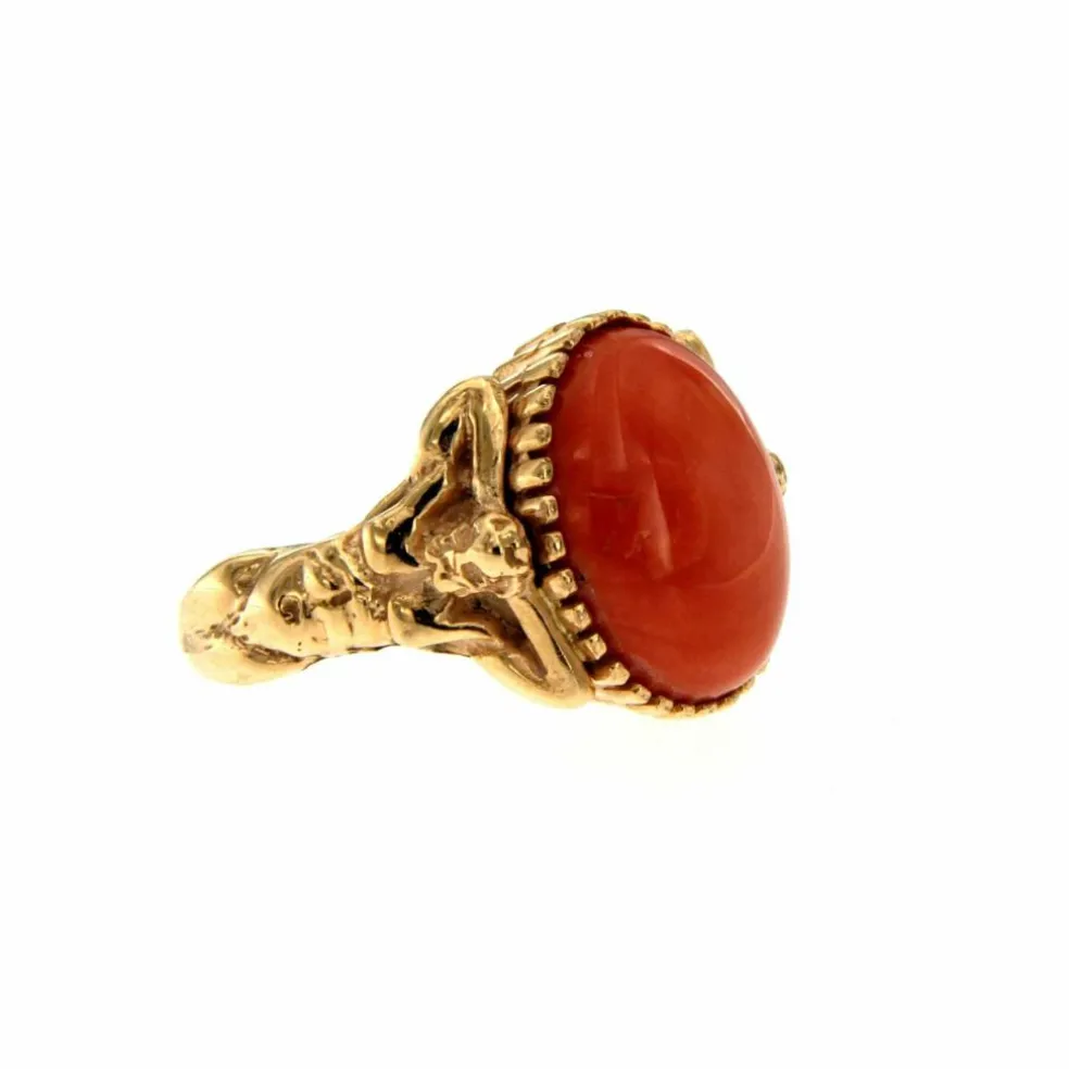 Bague Dôme Or Corail