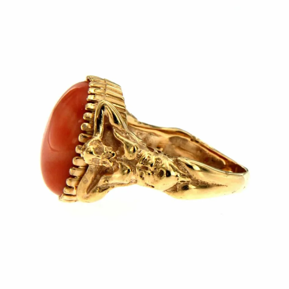 Bague Dôme Or Corail
