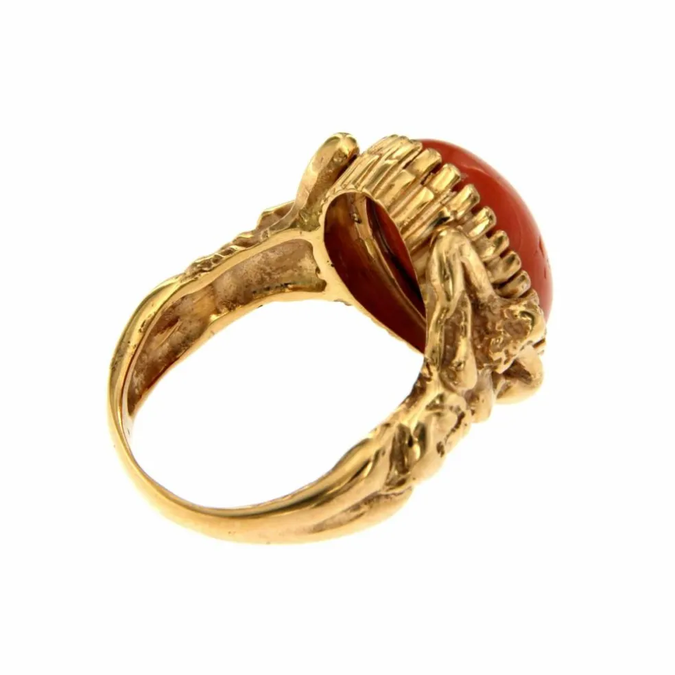 Bague Dôme Or Corail