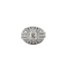 Bague Dôme Or gris Diamants