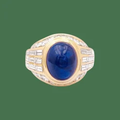 Bague dôme or jaune diamants
