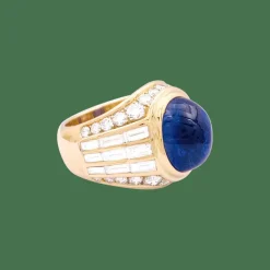 Bague dôme or jaune diamants