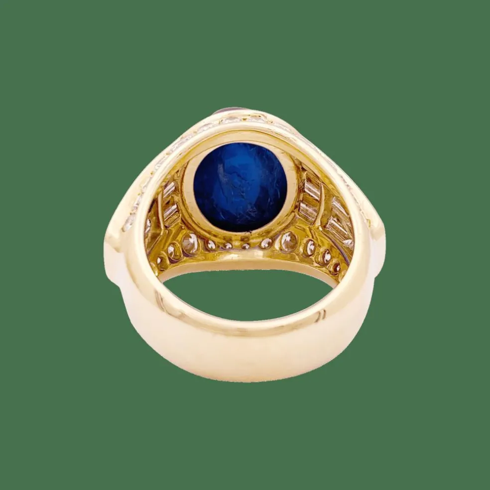 Bague dôme or jaune diamants