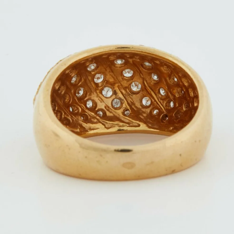 Bague dôme Or jaune Diamants