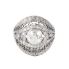 Bague dôme ornée d'un diamant central
