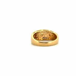 Bague Dôme Pavée Or Jaune Diamants