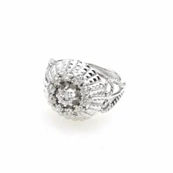 Bague Dôme Rétro Or blanc Diamant