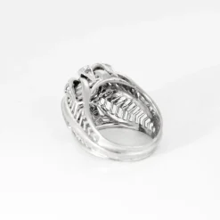 Bague Dôme Rétro Or Blanc et Diamants