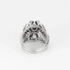 Bague Dôme Rétro Or Blanc et Diamants