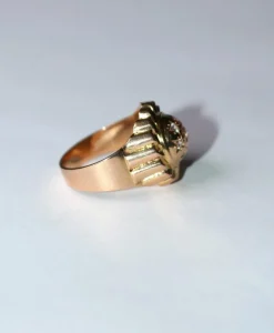Bague dôme rétro or jaune