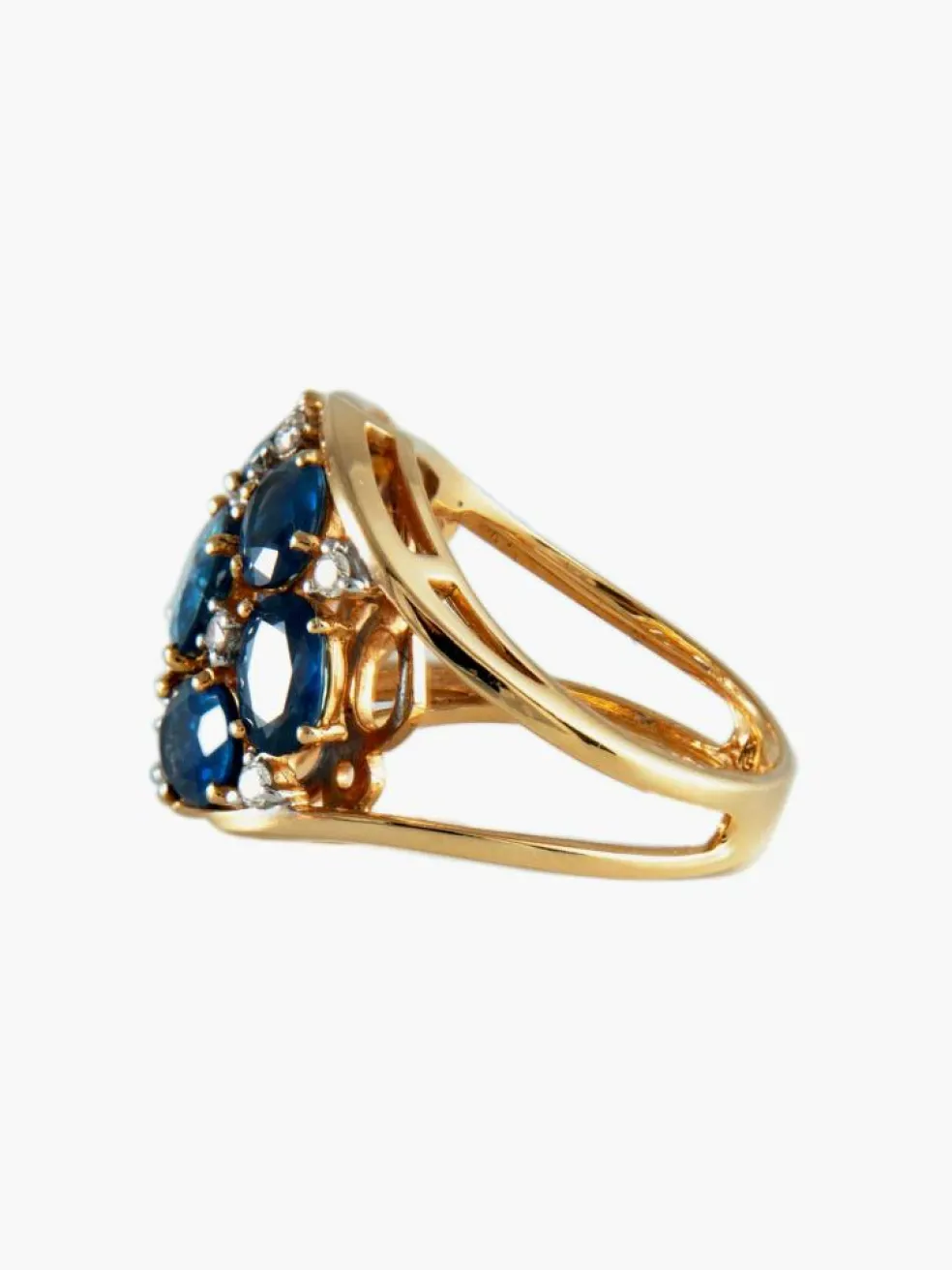 Bague Dôme Saphirs Diamants