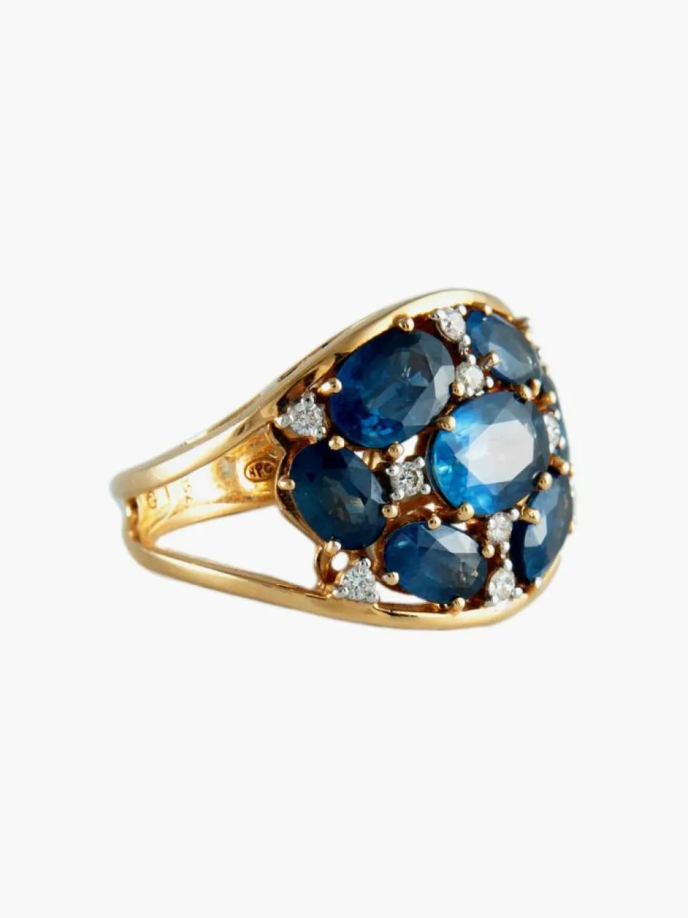 Bague Dôme Saphirs Diamants