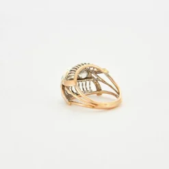 Bague dôme trilogie 2 Ors Diamants