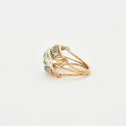 Bague dôme trilogie 2 Ors Diamants