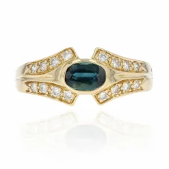 Bague d'occasion saphir et diamants