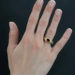 Bague d'occasion saphir et diamants