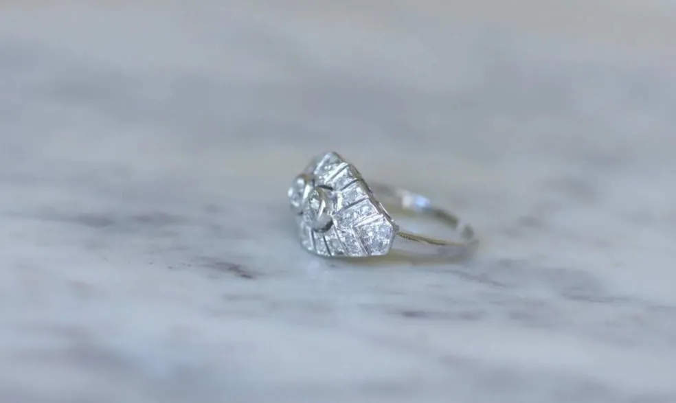 Bague Dome Art Déco Diamants