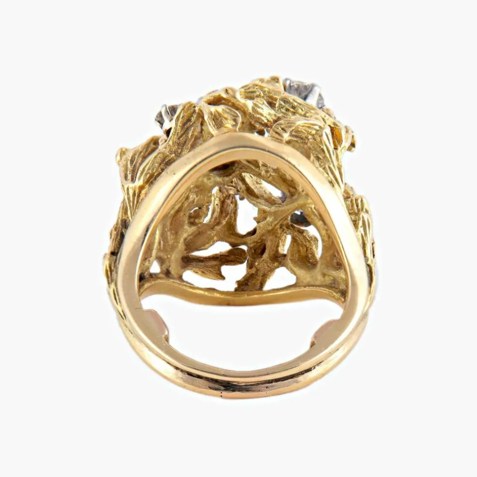 BAGUE "DOME" OR & DIAMANTS