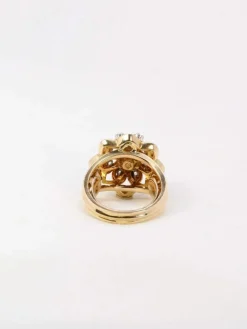 Bague dome vintage diamants