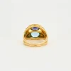 Bague double améthyste aigue-marine