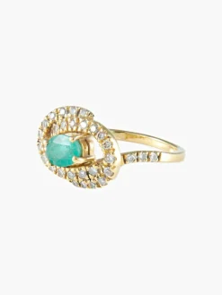 Bague Double C Emeraude