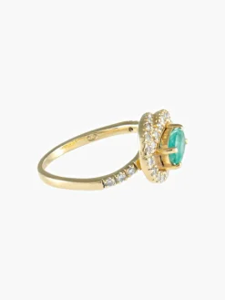 Bague Double C Emeraude
