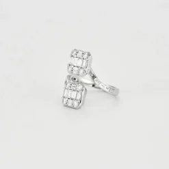 Bague Double carré Diamants