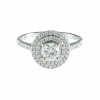 Bague double cercle diamants en or blanc