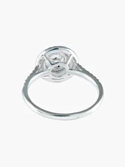 Bague double cercle diamants en or blanc