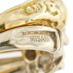 Bague double corail et diamant